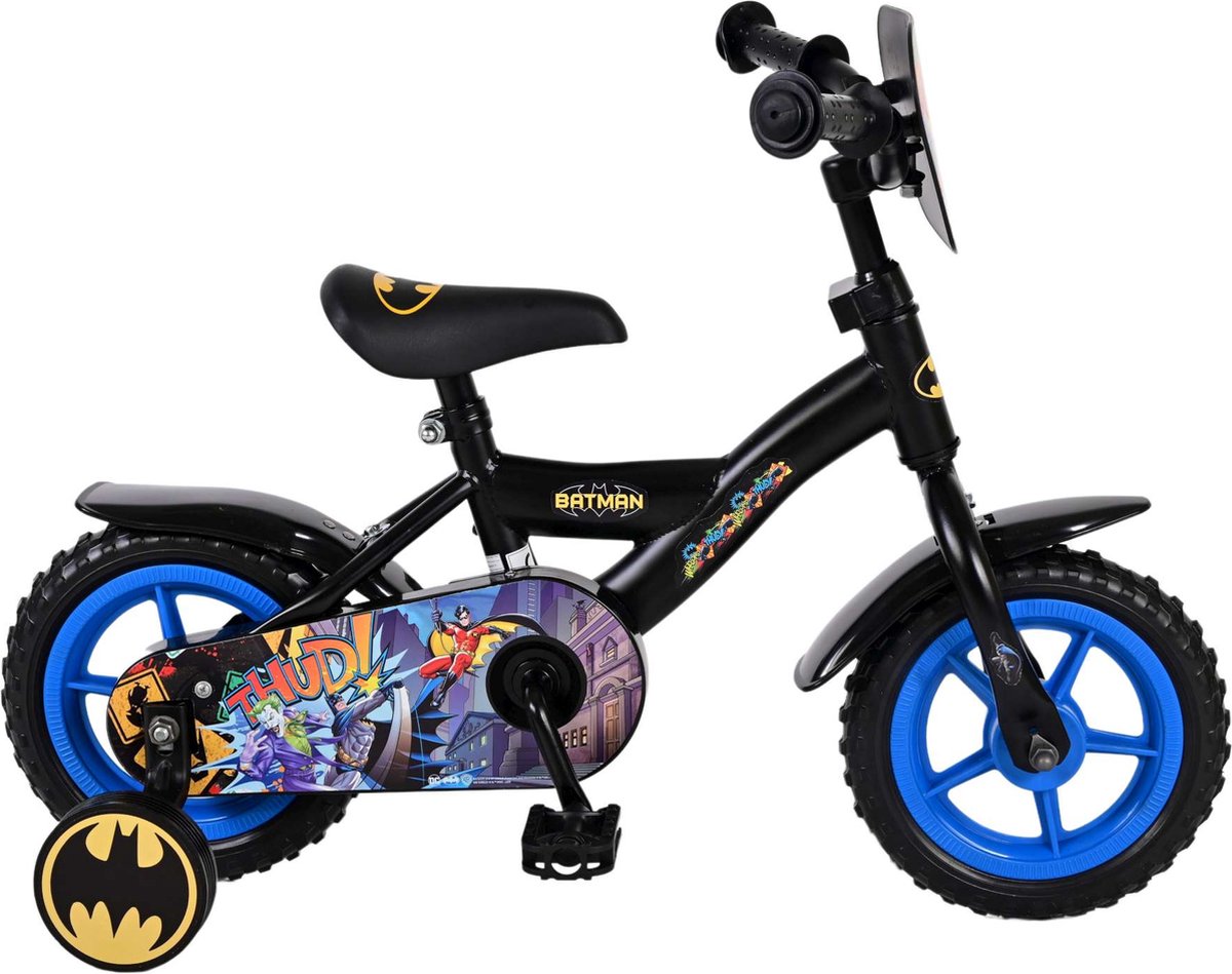 Batman Kinderfiets - Jongens - 10 inch - Zwart - Doortrapper Kinderfiets kopen online