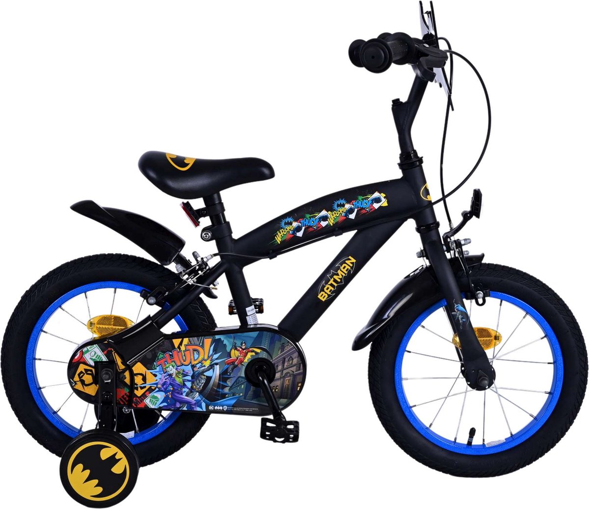 Batman Kinderfiets - Jongens - 14 inch - Zwart - Twee handremmen Kinderfiets kopen online
