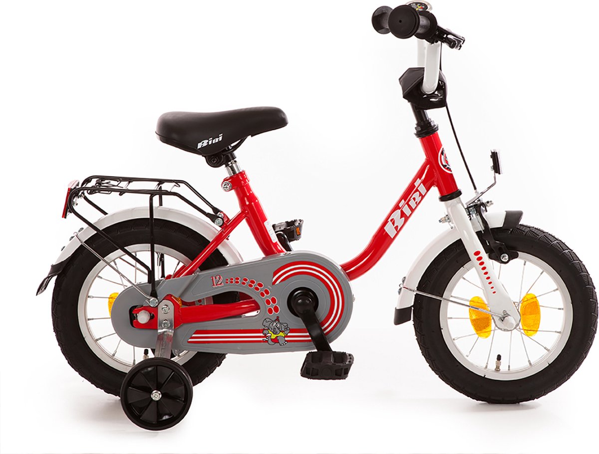 bibi kinderfiets 12 5 inch rood wit