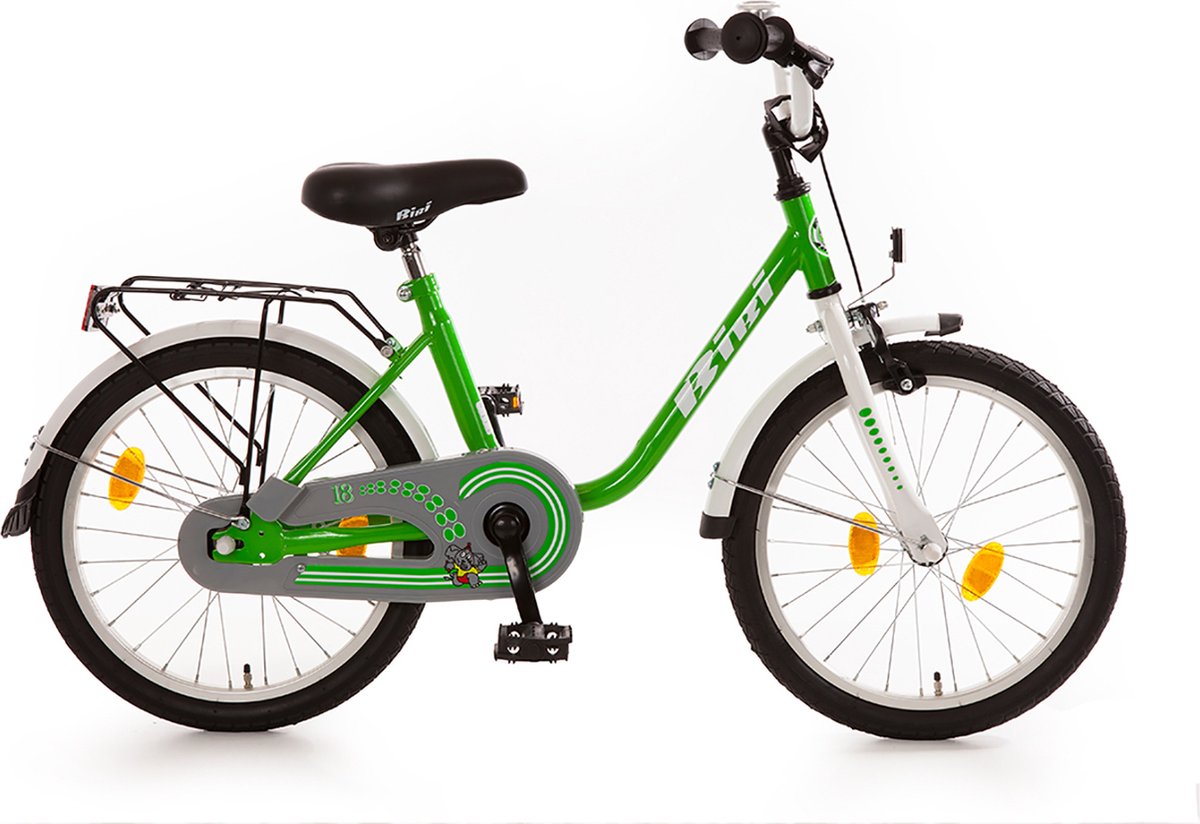 bibi kinderfiets 18 inch groen wit