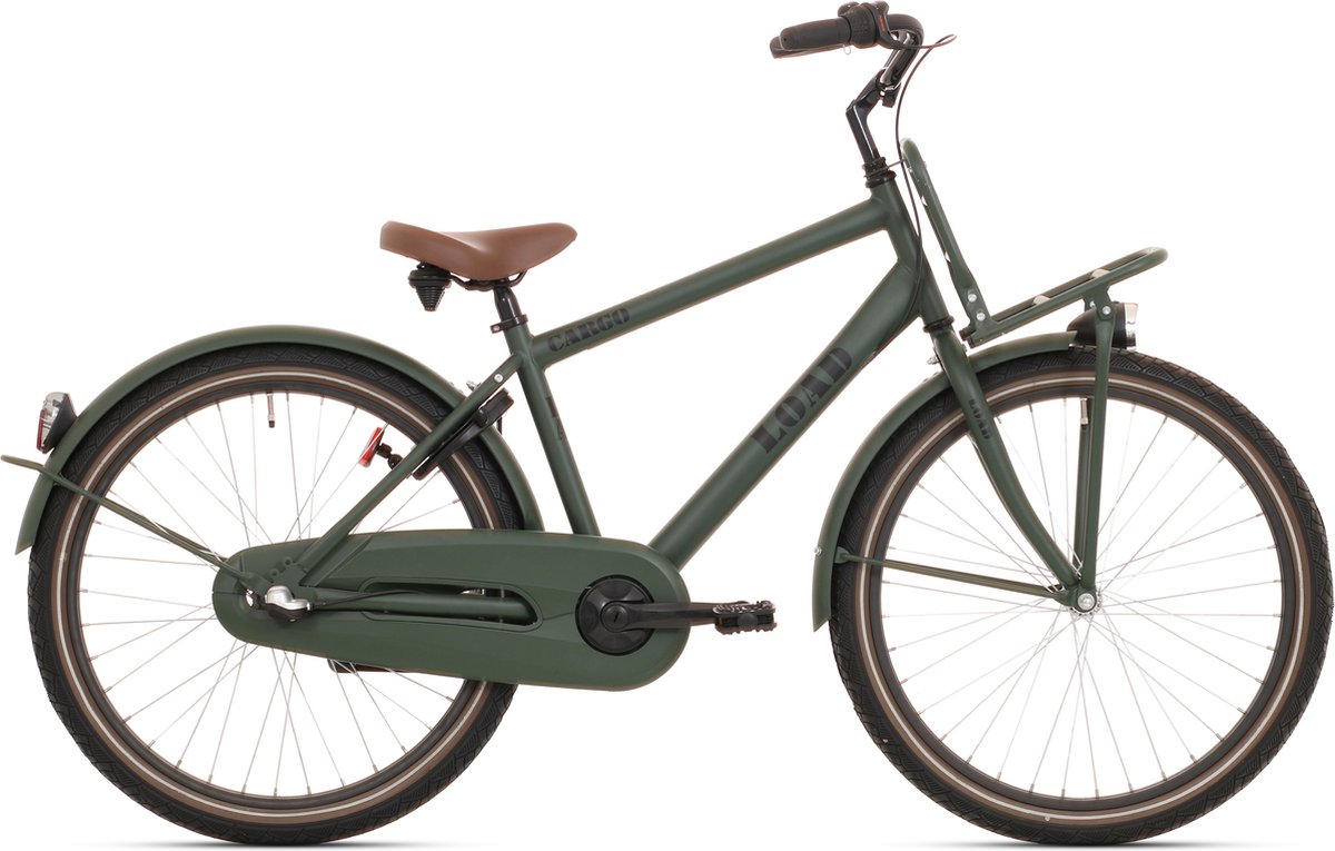 bike fun load kinderfiets mannen donkergroen 24