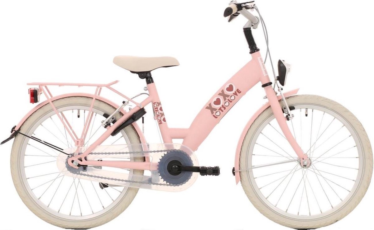 Bike Fun Lots Of Love - Kinderfiets - Meisjes - Roze;Rood - 20 Inch Kinderfiets kopen online