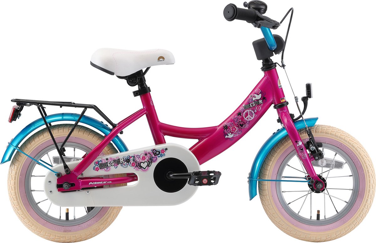 Bikestar 12 inch Classic kinderfiets, paars / turquoise Kinderfiets kopen online