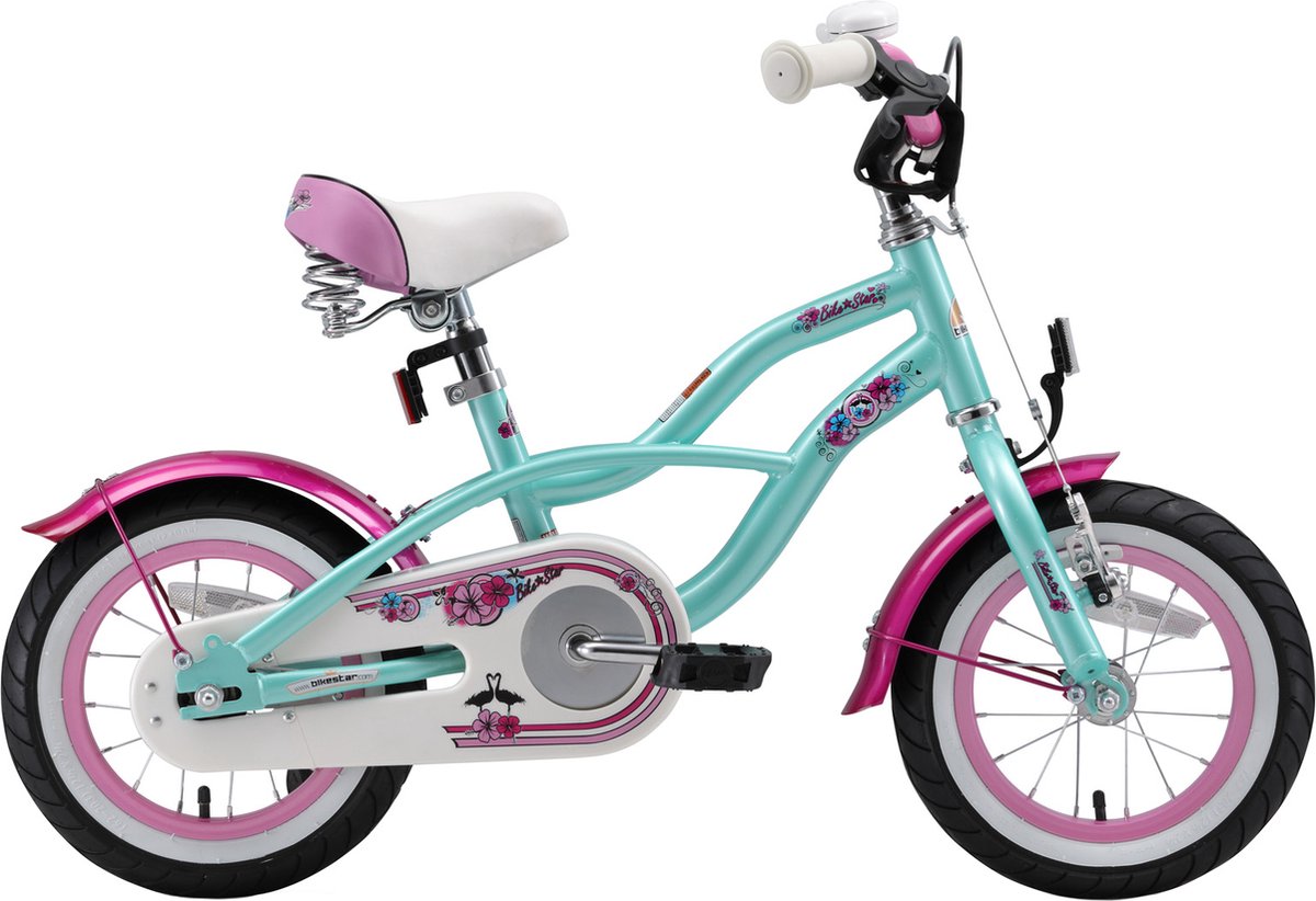 Bikestar 12 inch Cruiser kinderfiets, mint Kinderfiets kopen online