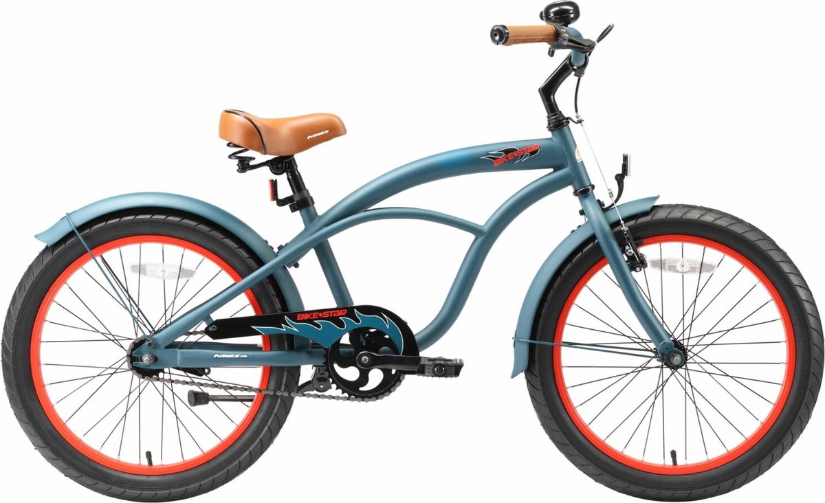 bikestar 20 inch cruiser kinderfiets blauw