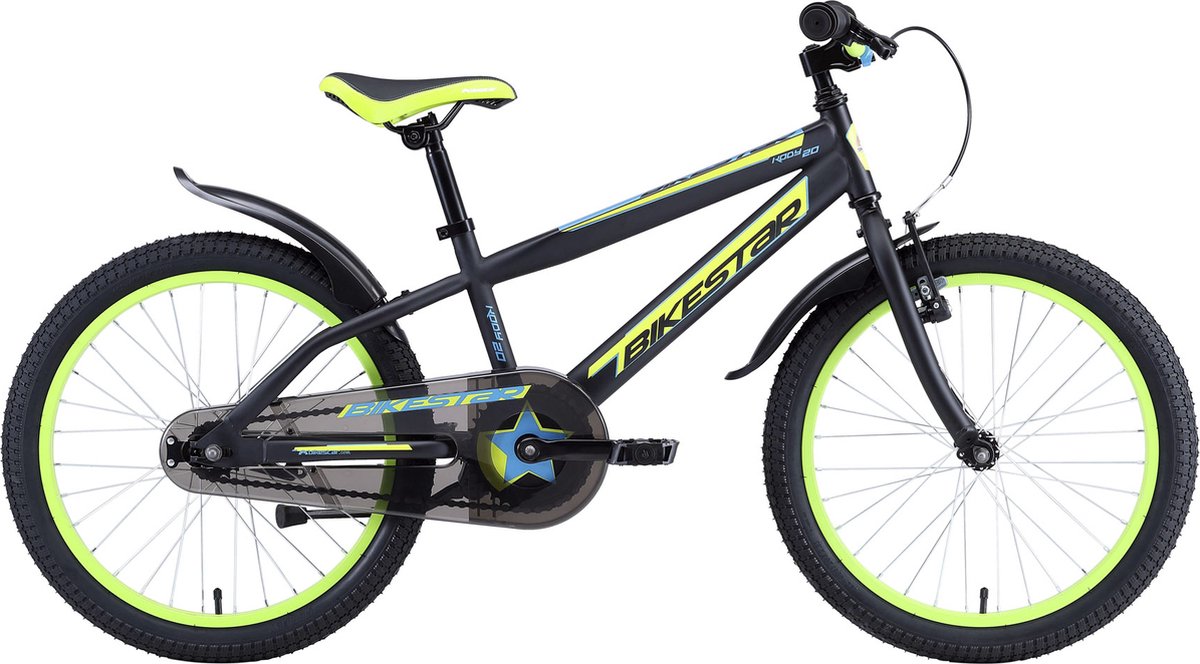 Bikestar 20 inch Urban Jungle kinderfiets, zwart / geel Kinderfiets kopen online