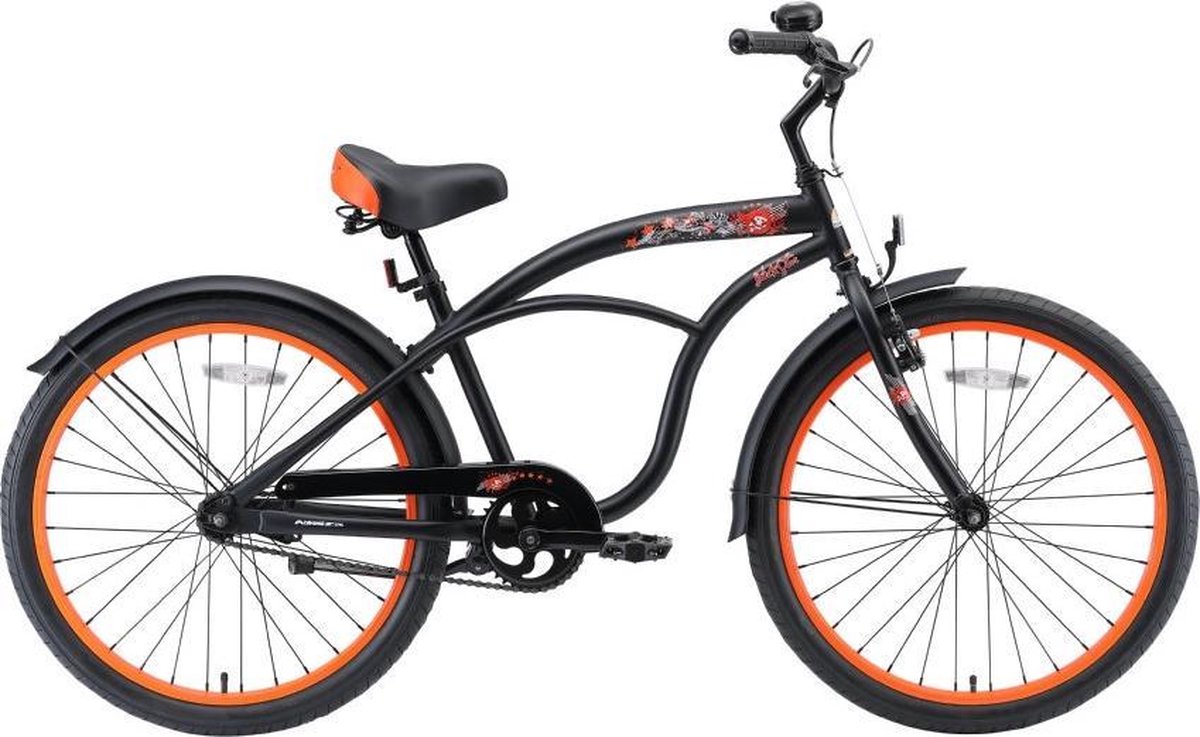 Bikestar 24 inch Cruiser kinderfiets, zwart Kinderfiets kopen online