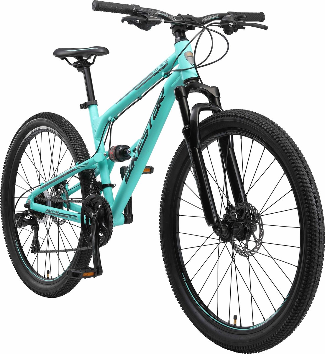 bikestar fully mtb alu 27 5 inch 21 speed mintgroen