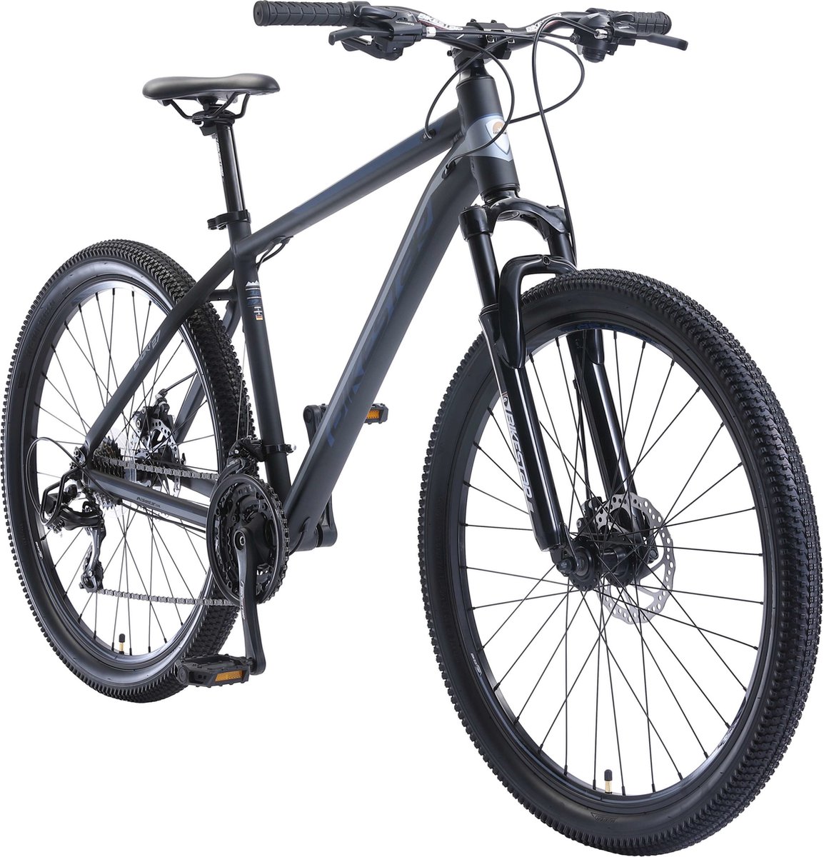bikestar hardtail mtb alu sport l 27 5 inch 21 speed blauwgrijs