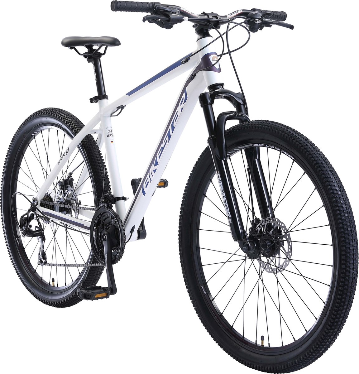 bikestar hardtail mtb alu sport l 27 5 inch 21 speed wit