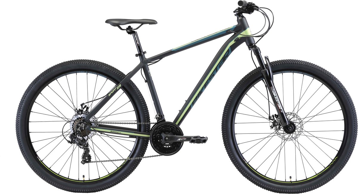 bikestar hardtail mtb alu sport large 29 inch 21 speed zwart blauw