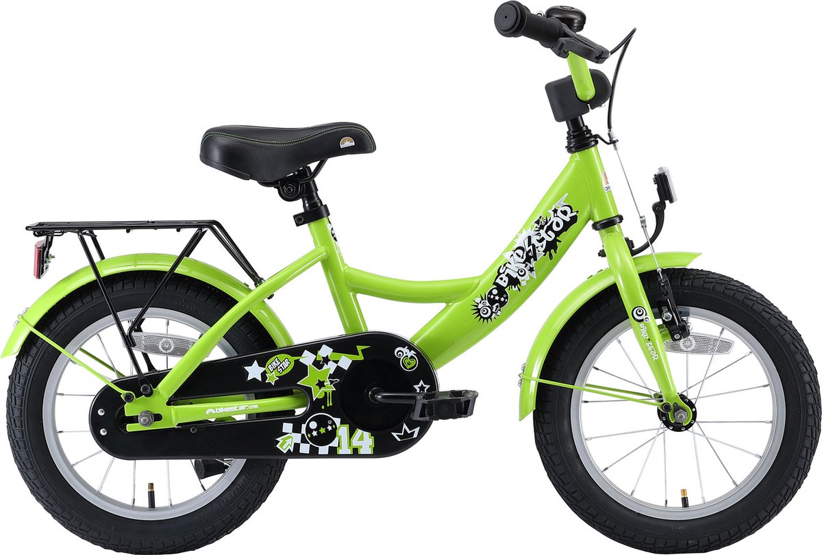 Bikestar kinderfiets Classic 14 inch groen Kinderfiets kopen online