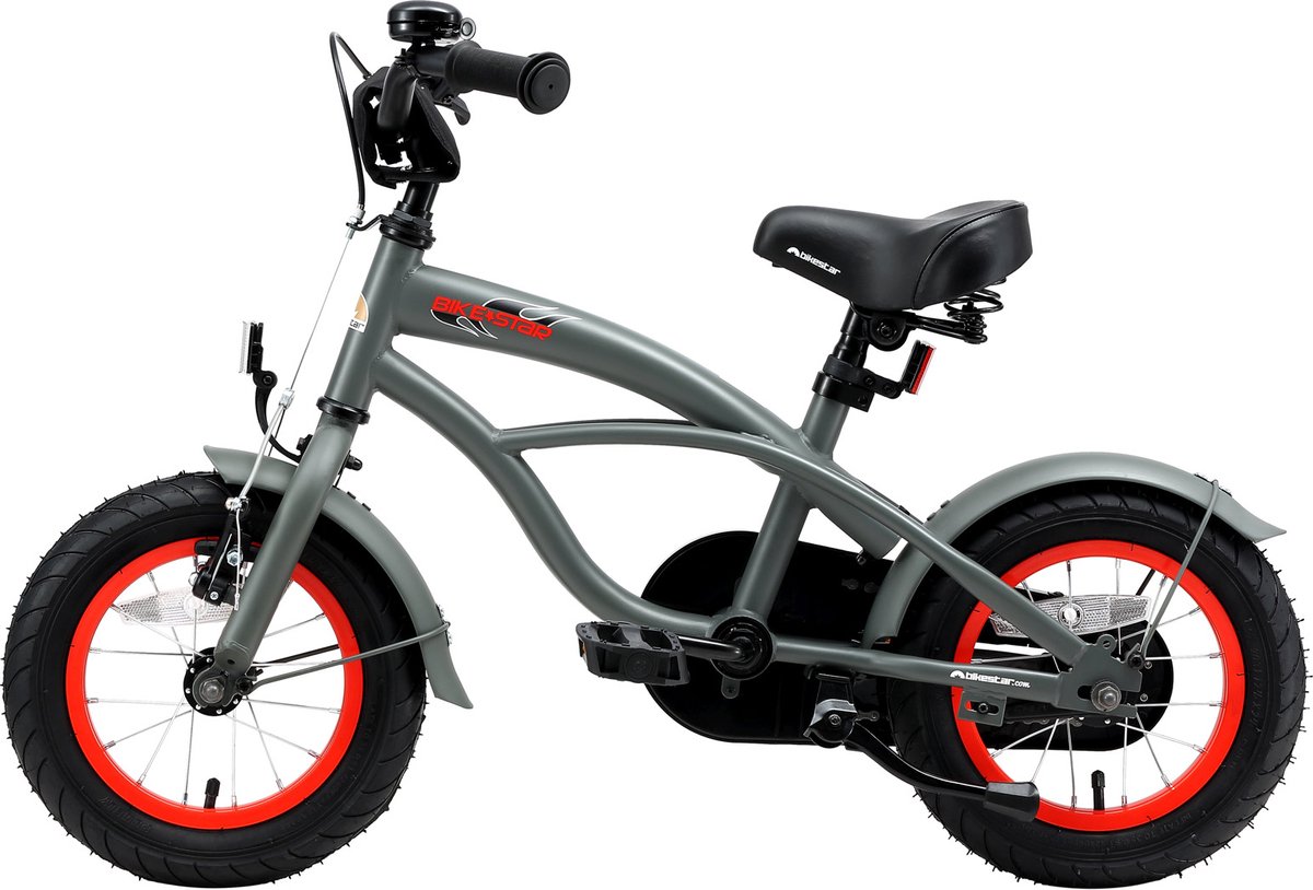 Bikestar kinderfiets Cruiser 12 inch grijs Kinderfiets kopen online