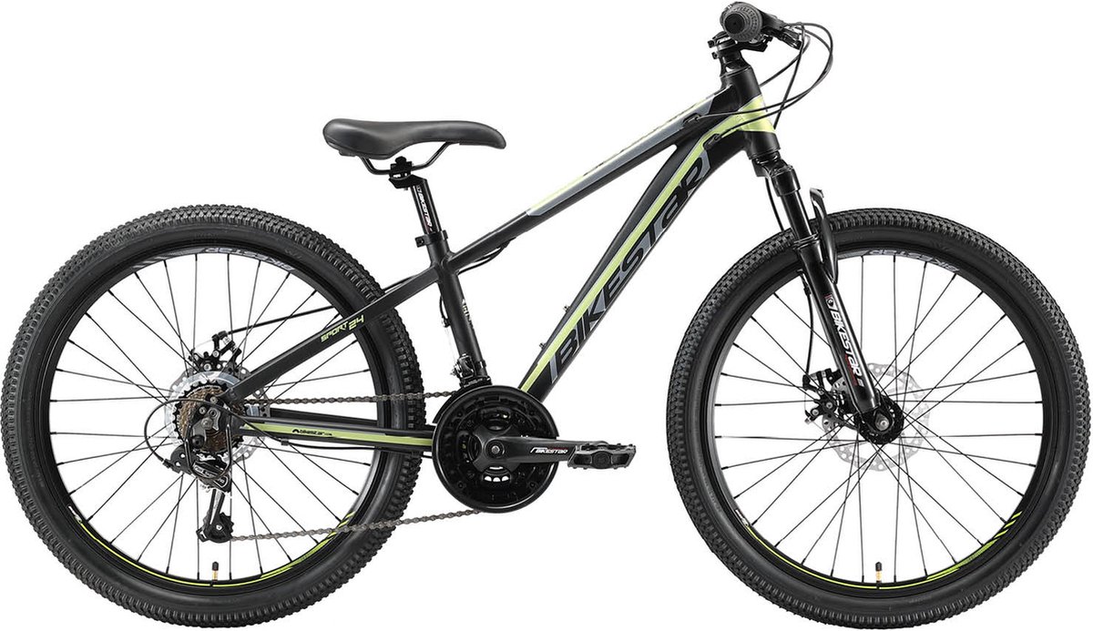 bikestar mtb sport 21speed 24inch zwart groen