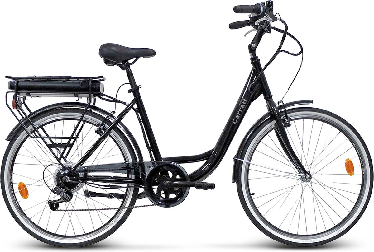 Carratt Perugia elektrische fiets 26 inch 6 versnellingen zwart Fiets (elektrisch) kopen online