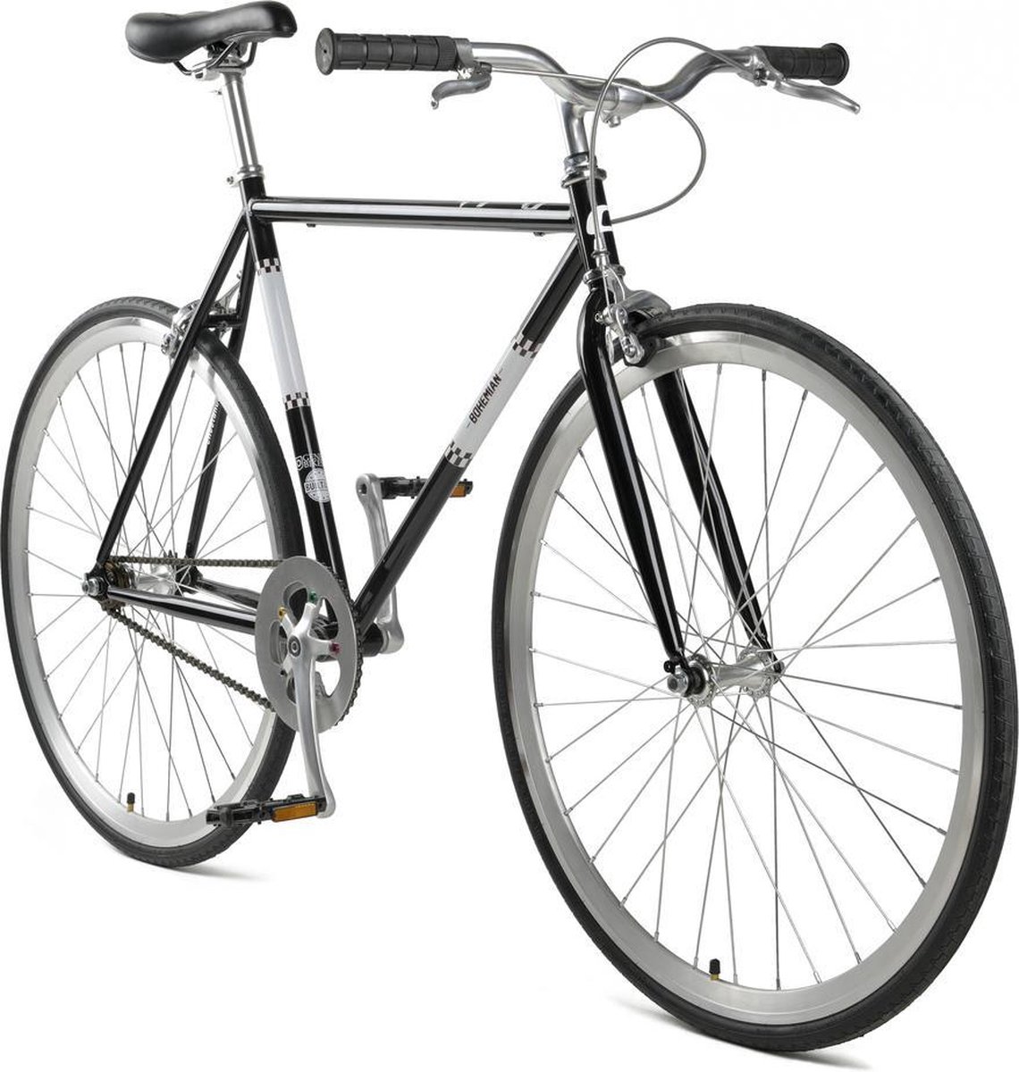 cheetah bohemian 1sp black 59 fixed gear single speed bike