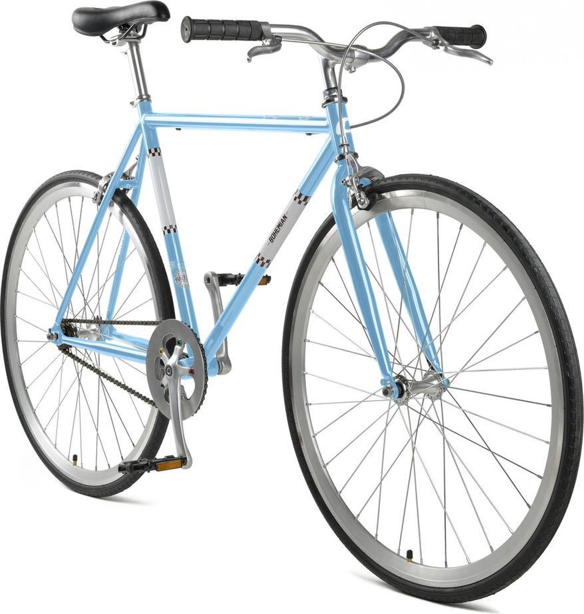 cheetah bohemian 1sp blue 59 fixed gear single speed bike