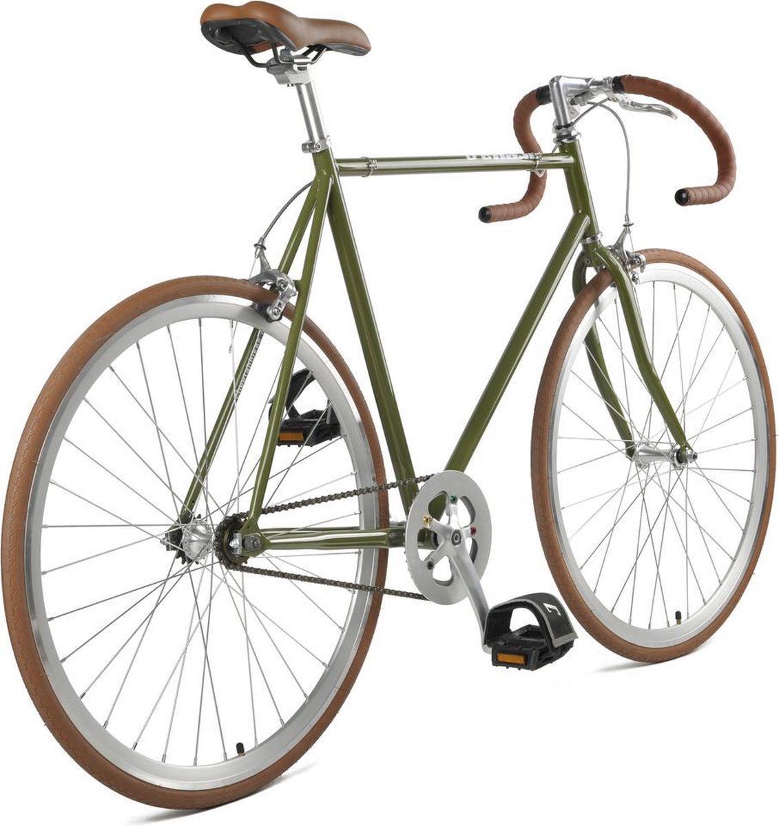 cheetah prey 1sp olive green 59 fixed gear single speed bike