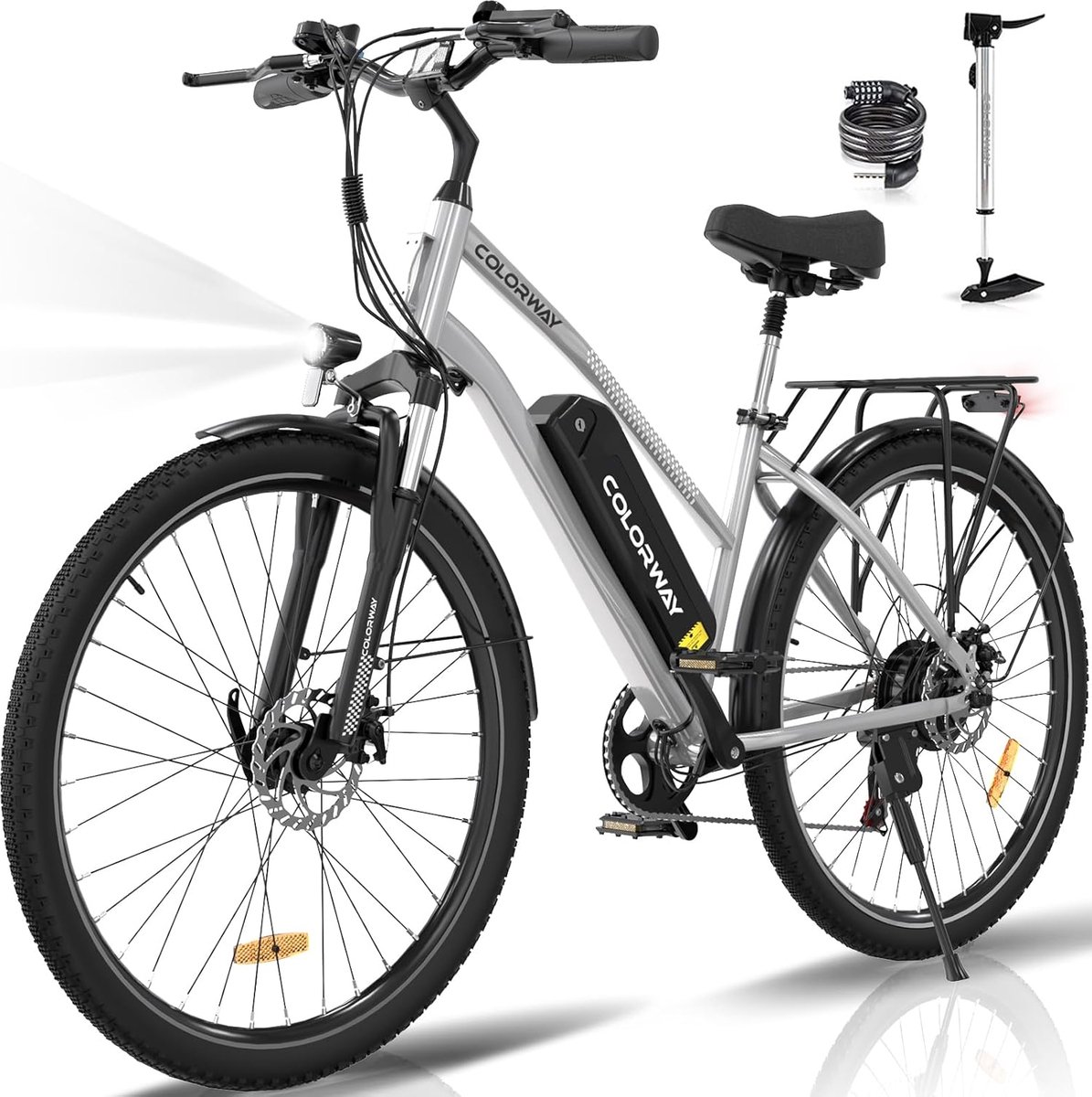 colorway elektrische fiets bk27 28 inch city commuter ebike met afneembare 36v 15ah lithium batterij mountain e bike met 250w motor 7 versnellingen ip54 waterdicht