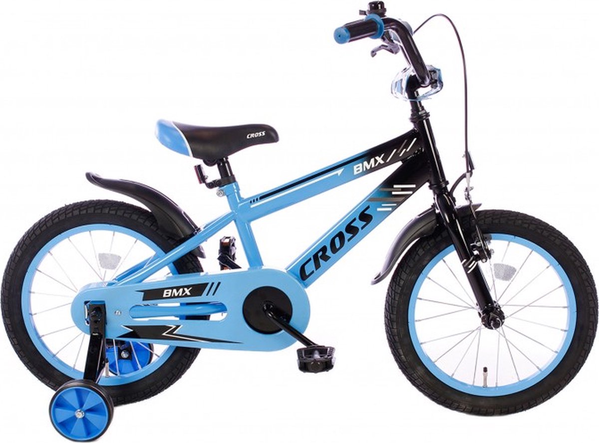 cortego bmx cross blauw 16 inch jongensfiets kinderfiets 4 5 6 jaar