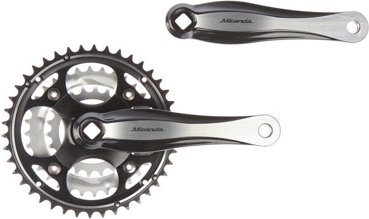 crankstel miranda beta 3r 22 32 42t zwart zilver