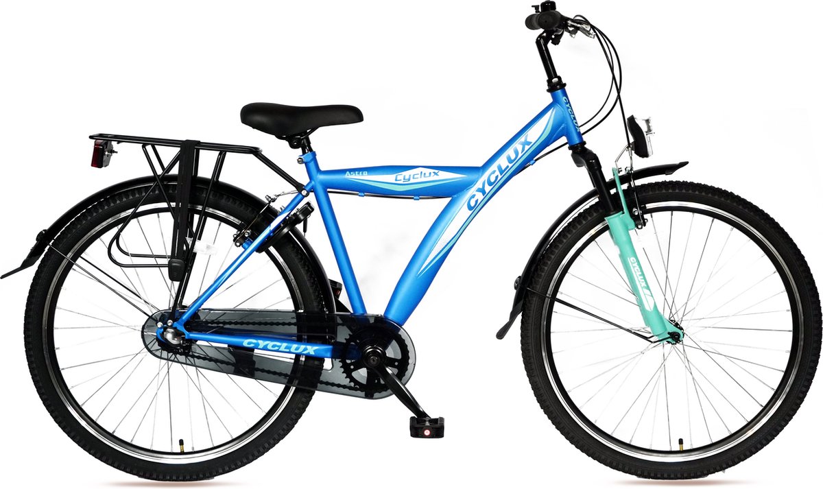cyclux astro jongensfiets 24 inch n3 zwart blauw