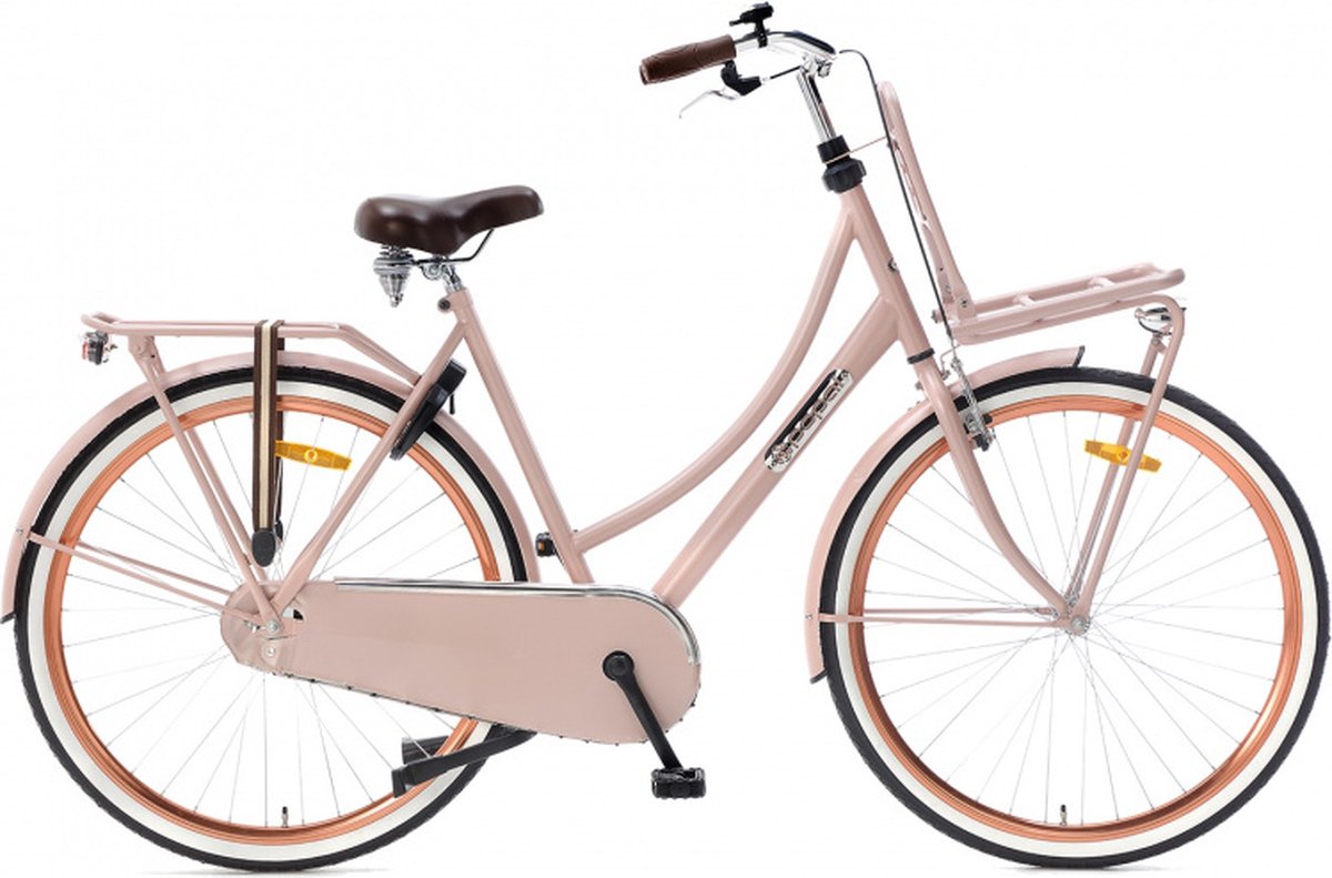 daily dutch basic 26 inch dames terugtraprem zalmroze