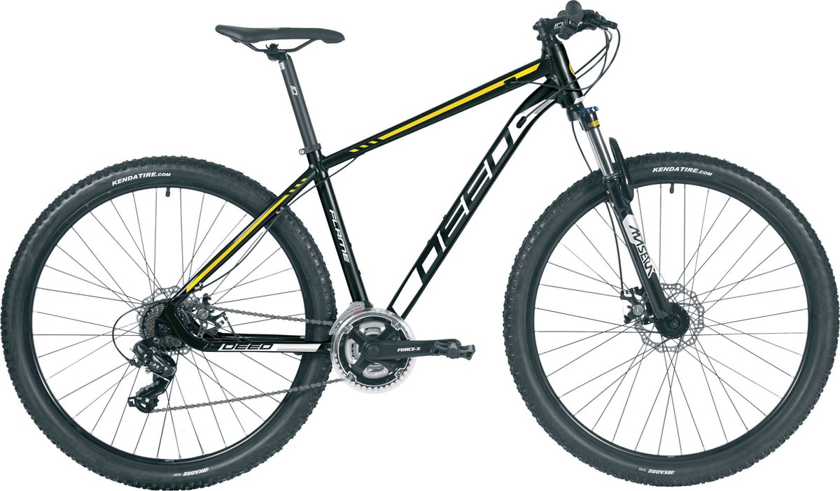 deed flame 295 mtb 29 inch h45 24 speed black yellow