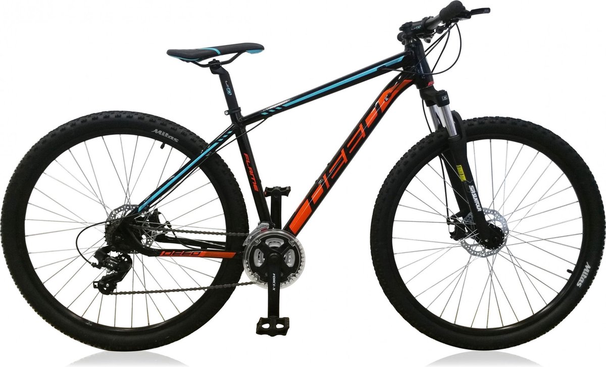deed flame 296 fiets mannen zwart oranje 45 cm