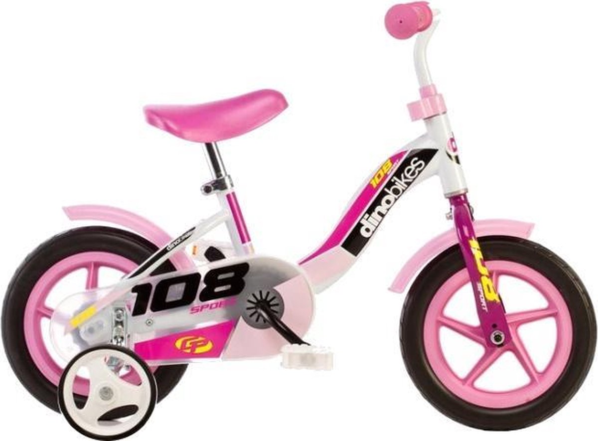 Dino 108l-girl - Kinderfiets - Vrouwen - Wit - 10 Kinderfiets kopen online