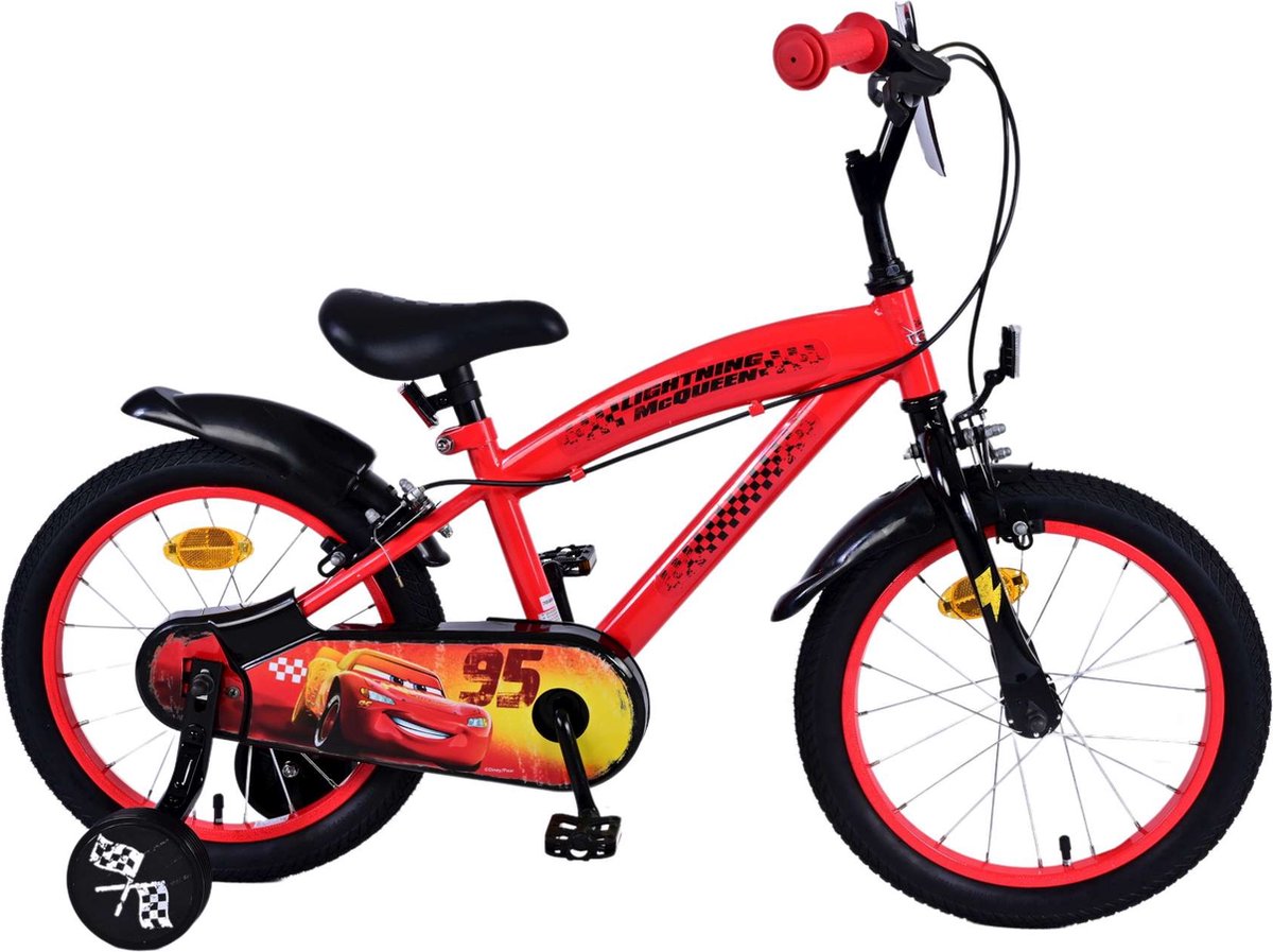 Disney Cars Kinderfiets - Jongens - 16 inch - Rood - 2 handremmen Kinderfiets kopen online