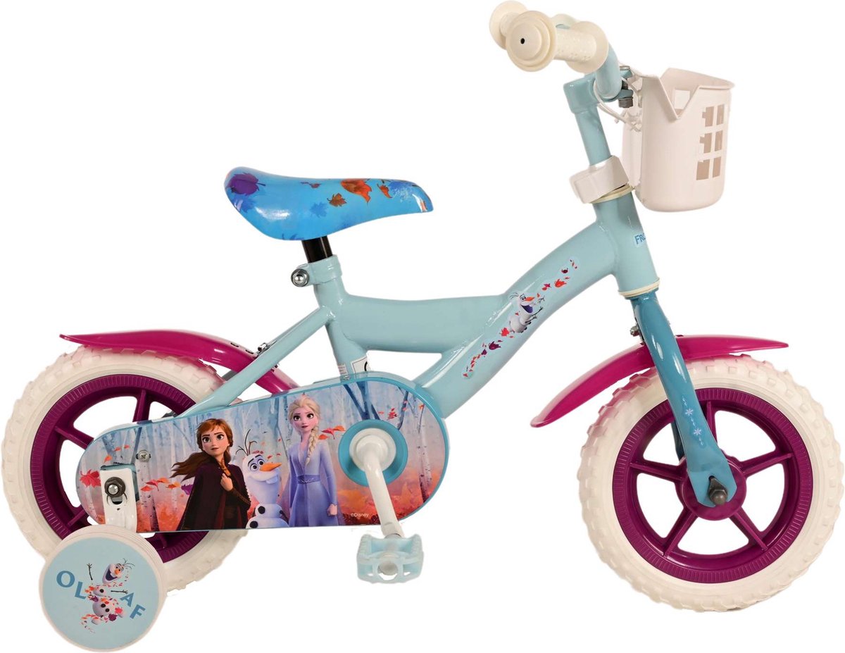 Disney Frozen 2 Kinderfiets - Meisjes - 10 inch - Blauw/Paars - Doortrapper Kinderfiets kopen online
