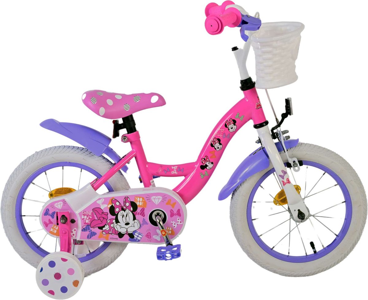 Disney Minnie Cutest Ever! Kinderfiets - Meisjes - 14 inch - Roze Kinderfiets kopen online