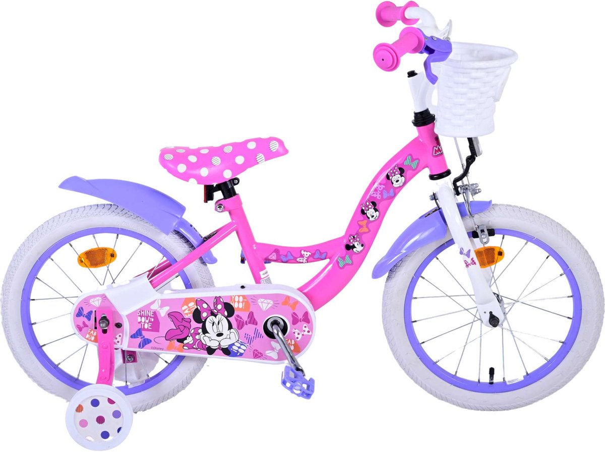 Disney Minnie Cutest Ever! Kinderfiets - Meisjes - 16 inch - Roze Kinderfiets kopen online