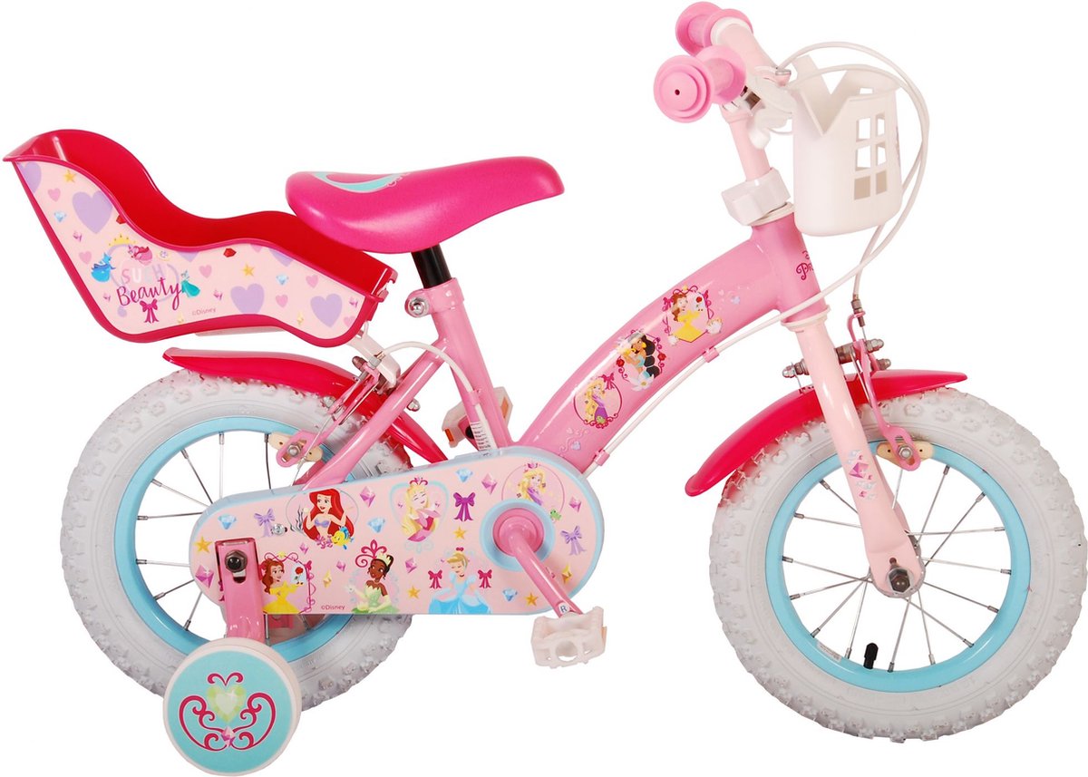 Disney Princess Kinderfiets - Meisjes - 12 inch - Roze - Twee Handremmen Kinderfiets kopen online