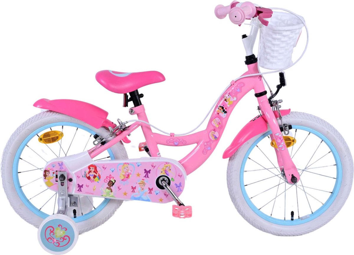 Disney Princess Kinderfiets - Meisjes - 16 inch - Roze - Twee Handremmen Kinderfiets kopen online