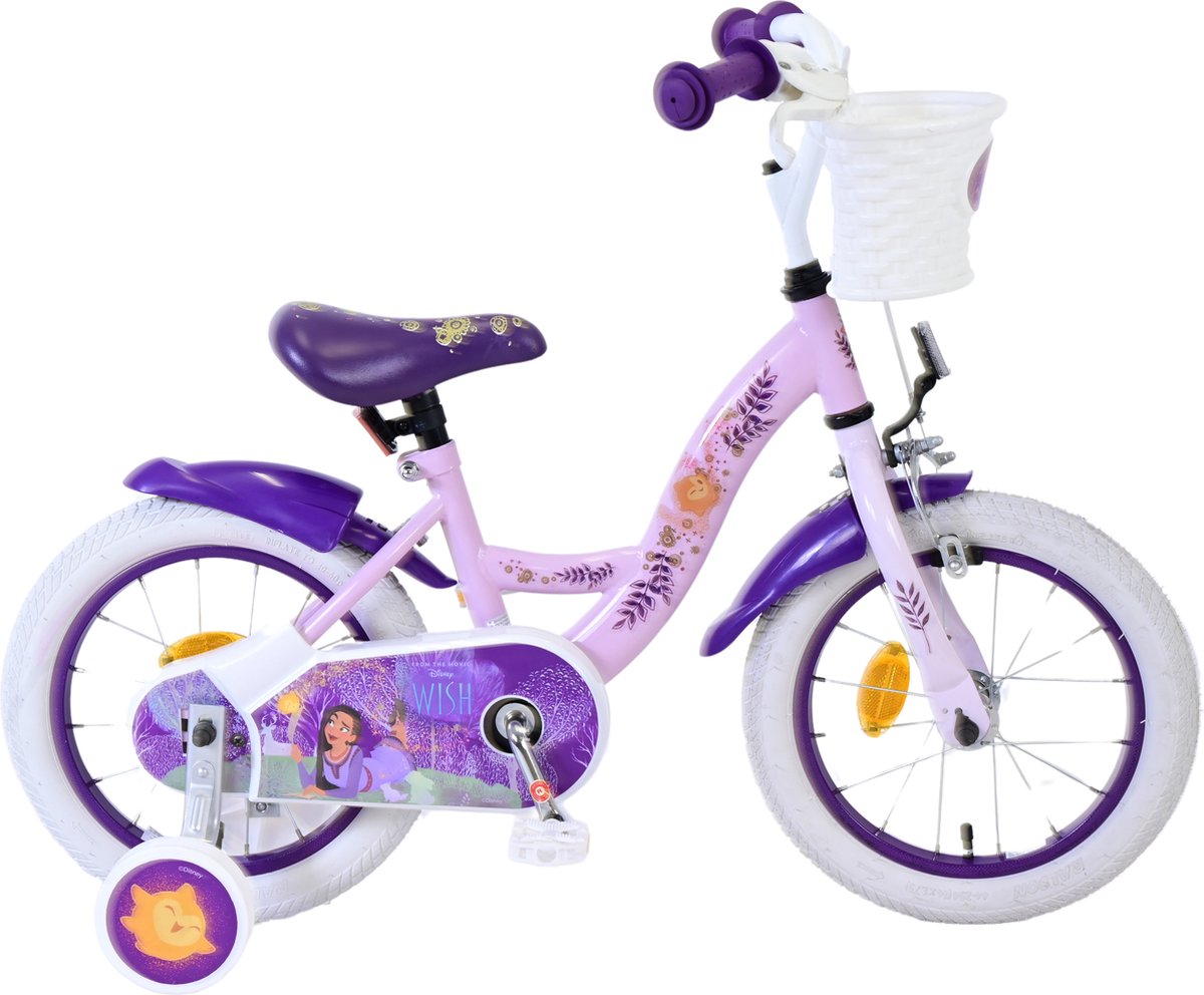 Disney Wish Kinderfiets - Meisjes - 14 inch - Paars Kinderfiets kopen online