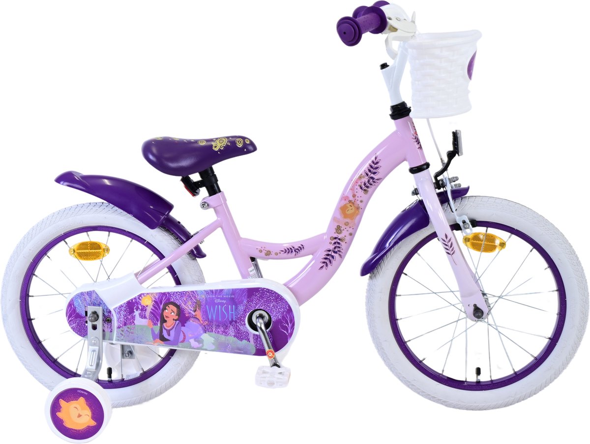 Disney Wish Kinderfiets - Meisjes - 16 inch - Paars Kinderfiets kopen online