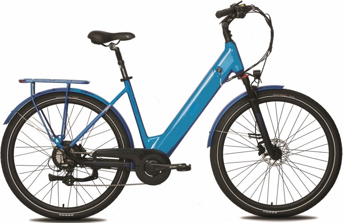 DUKER MILA 28INCH CITY E-BIKE GIRLS H49 LIGHT BLUE 7 SPEED Fiets (elektrisch) kopen online