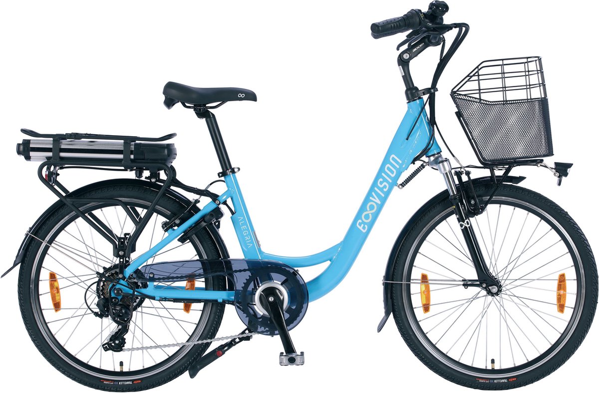 e vision alegria 24 inch e bike lady s h38 7 speed blue