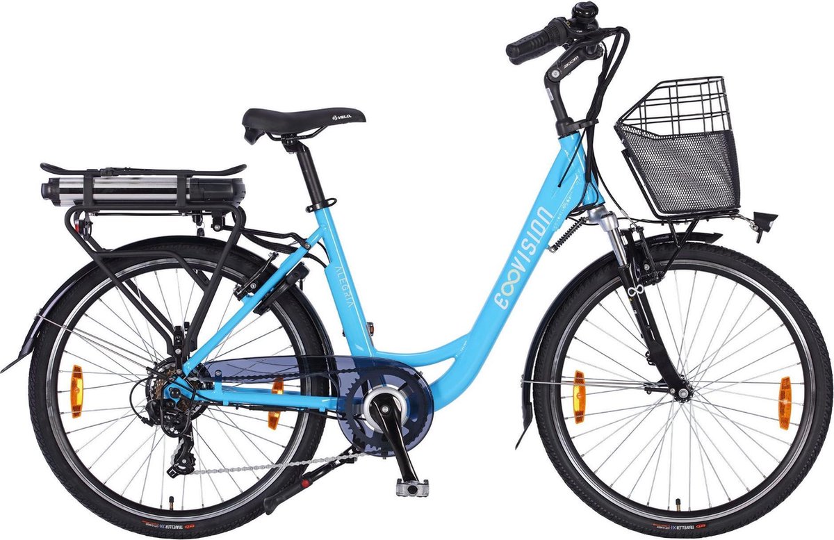 E-VISION ALEGRIA ELEKTRISCHE DAMESFIETS 26 INCH H46  7 SPEED BLUE Fiets (elektrisch) kopen online