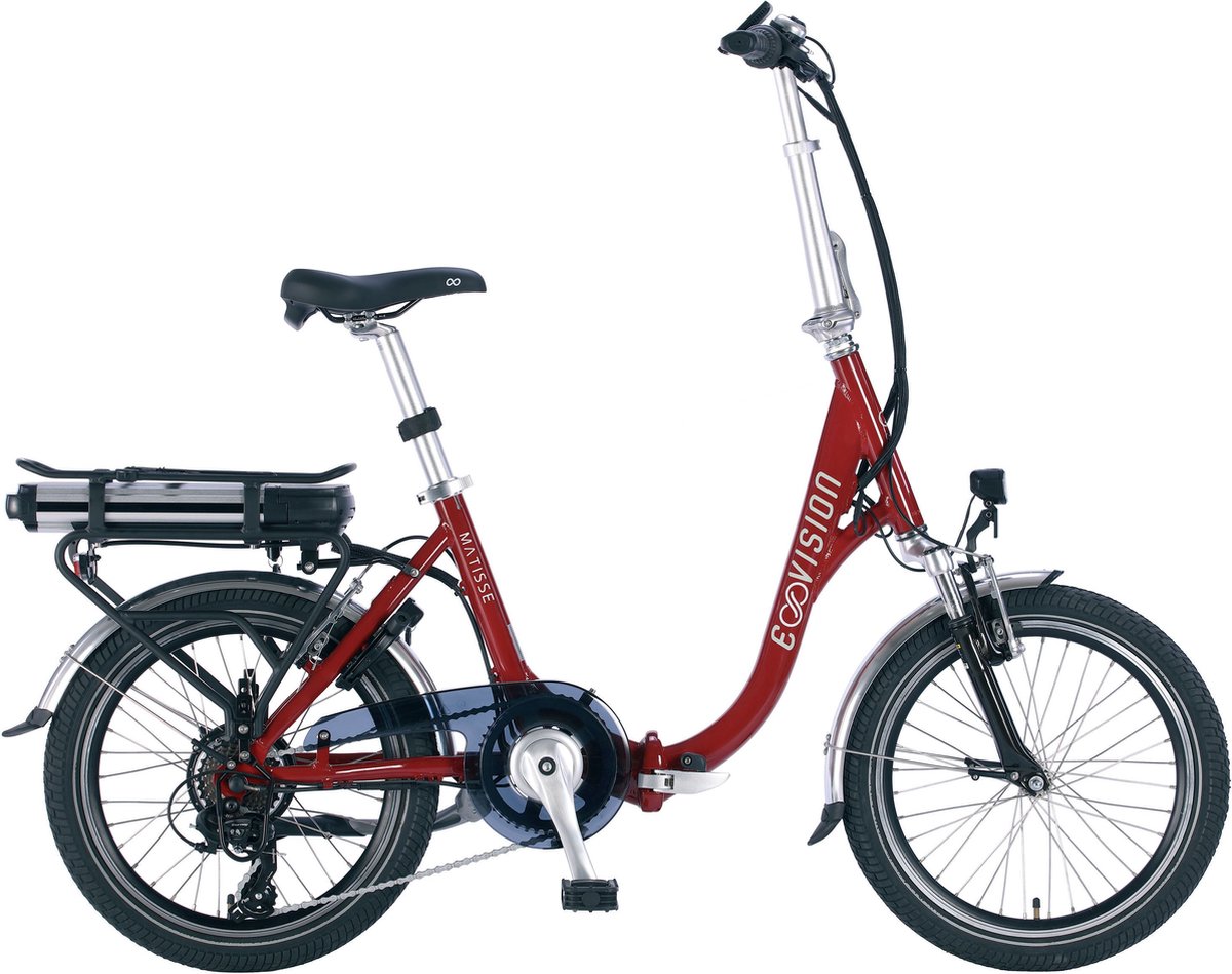 e vision matisse 20 inch foldable 7 speed red