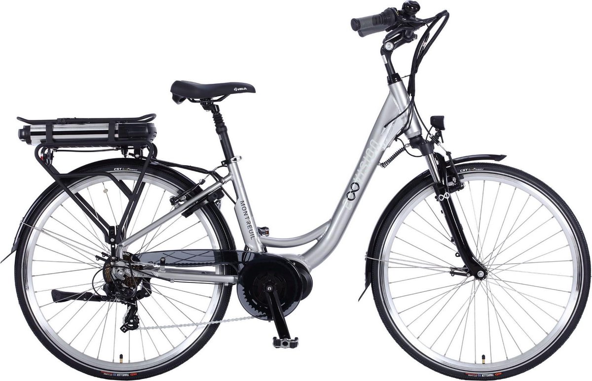 e vision montreuil 28 inch lady h48 7 speed dark silver