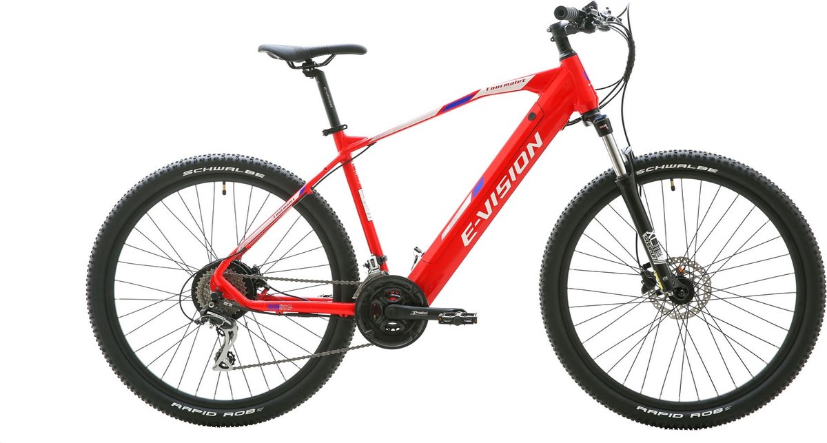 e vision tourmalet elektrische fiets atb 27 5 48 cm red