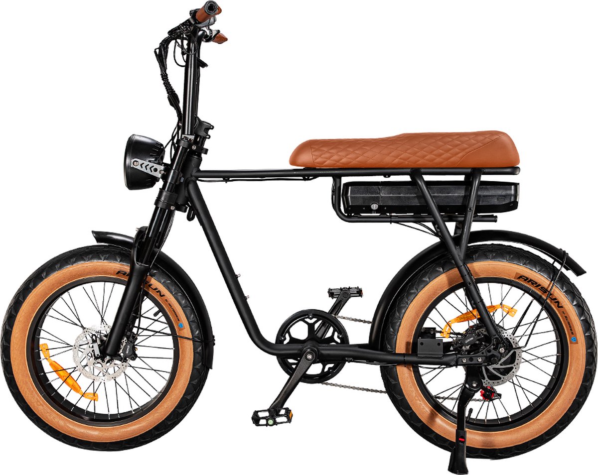 EB2 Fatbike E-bike 250Watt motorvermogen topsnelheid 25 km/u 20X4.0” Banden 7 Versnellingen met alarm Bruin Fiets (elektrisch) kopen online