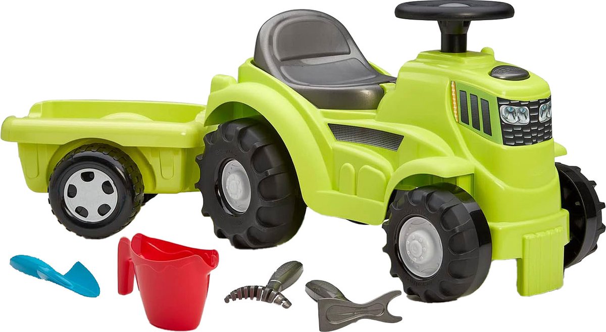 ecoiffier tractor met aanhanger