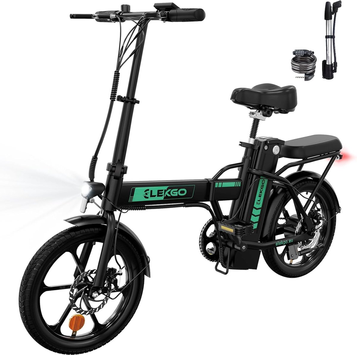 ELEKGO Elektrische Fiets EG05 - 16 Inch City Commuter EBike met Afneembare 36V 8.4Ah Lithium Batterij - Opvouwbaar E-Bike met 250W Motor Fiets (elektrisch) kopen online