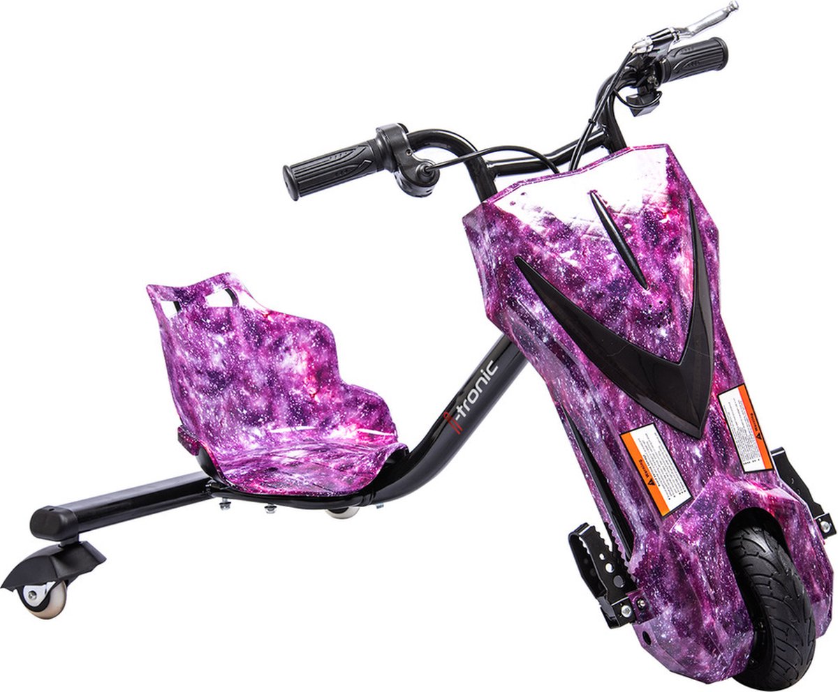 elektrische drift trike kart 250w 36v sky paars