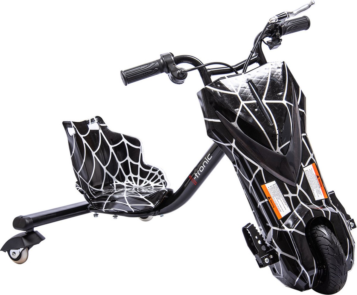 elektrische drift trike kart 250w 36v spider zwart