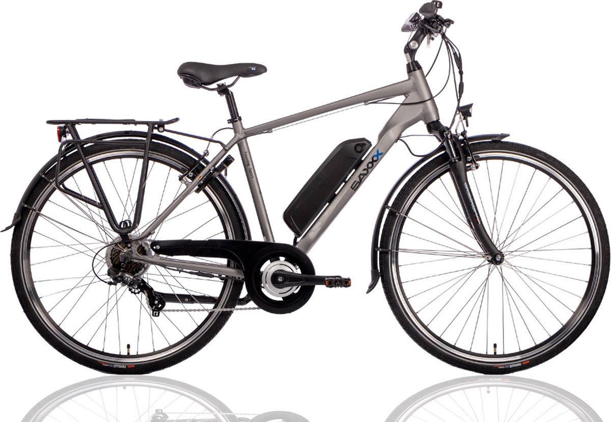 Elektrische herenfiets Touring Sport, 48 cm, 7sp, mat zilver Fiets (elektrisch) kopen online